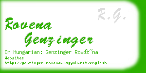 rovena genzinger business card